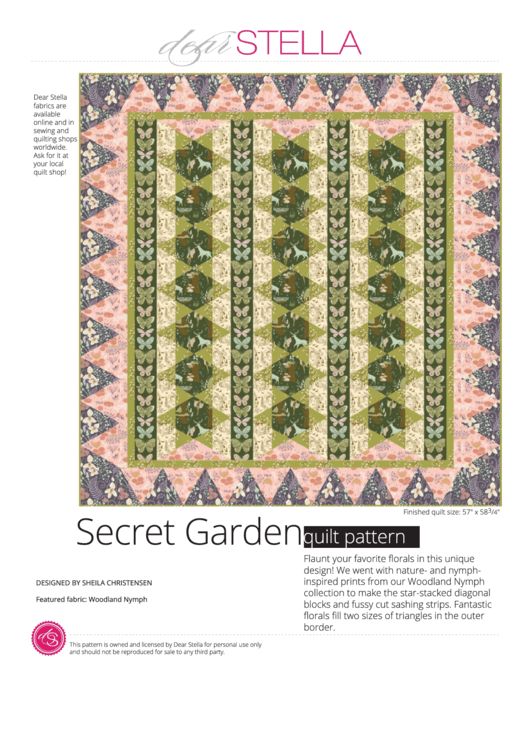 Secret Garden Pattern Templates