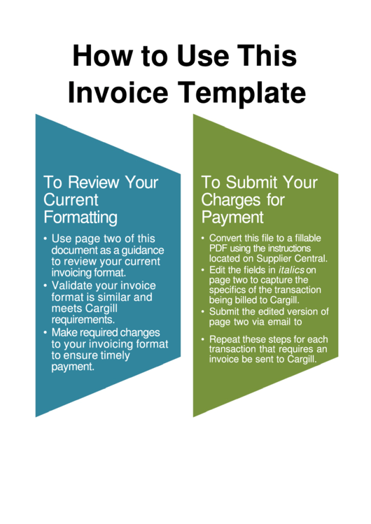 How To Use This Invoice Template Printable pdf