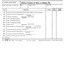 Form 3177 - Notice Of Action For Entry On Master File