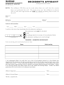 Form Tr-83 - Decedent's Affidavit - Kansas Department Of Revenue