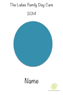 Portfolio Cover Page Template - Blue Circle