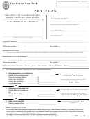 Petition Form - New York City Tax Appeals Tribunal Administrative Law Judge Division Printable pdf