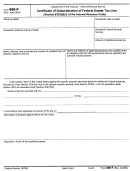 Form 669-f - Certificate Of Subordination Of Federal Estate Tax Lien