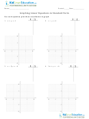 Graphing Linear Equations In Standard Form - Worksheet