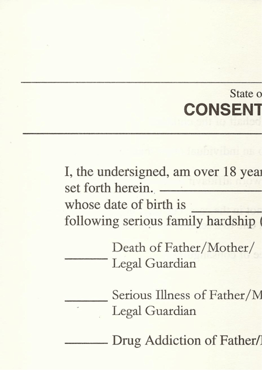 Form Dhr/ssa 554 - Consent For Health Care - Affidavit Printable pdf