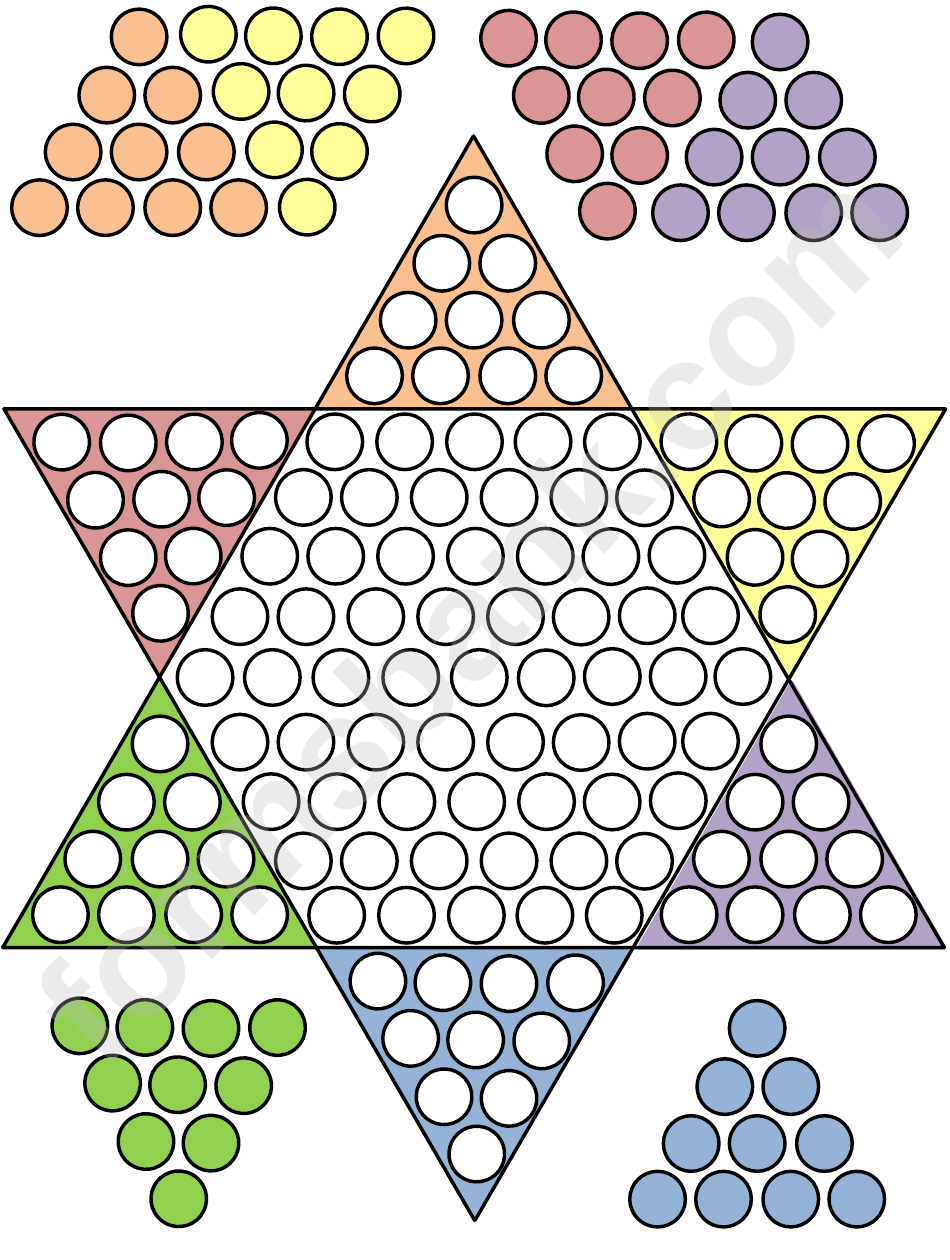 Chinese Checker Board Template