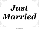 Just Married Sign Template