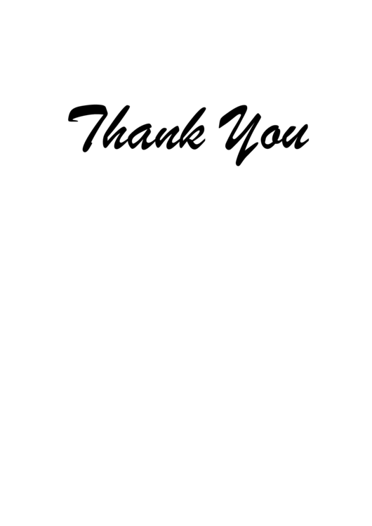 Thank You Sign Template Printable pdf