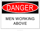 Men Working Above Sign Template