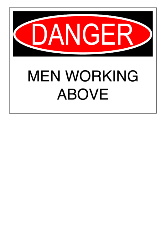 Men Working Above Sign Template Printable pdf