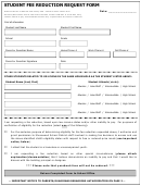 Student Fee Reduction Request Form - School District Of Shorewood