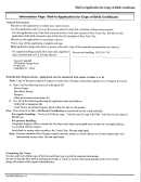 Form Doh-4380 - Mail-in Application For Copy Of Birth Certificate
