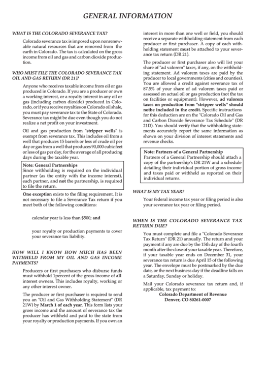 Form Dr 21s - Application For Extension Of Time To File Colorado Severance Tax Return - 2003 Printable pdf