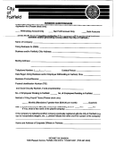 Business Questionnaire Form - City Of Fairfield
