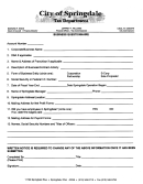 Business Questionnaire Form - City Of Springdale