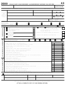 Form 43 - Idaho Part-year Resident And Nonresident Income Tax Return - 2000