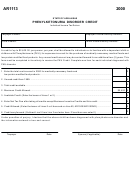 Form Ar1113 - Phenylketonuria Disorder Credit - Individual Income Tax Return - 2000
