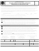 Form Tc-810 - Exemption Affidavit Of Utah Safety And Emission Requirements For Vehicles Not In Utah - 2000