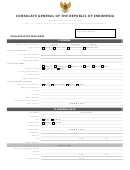 Visa Application Form - Consulate General Of The Republic Of Indonesia Printable pdf