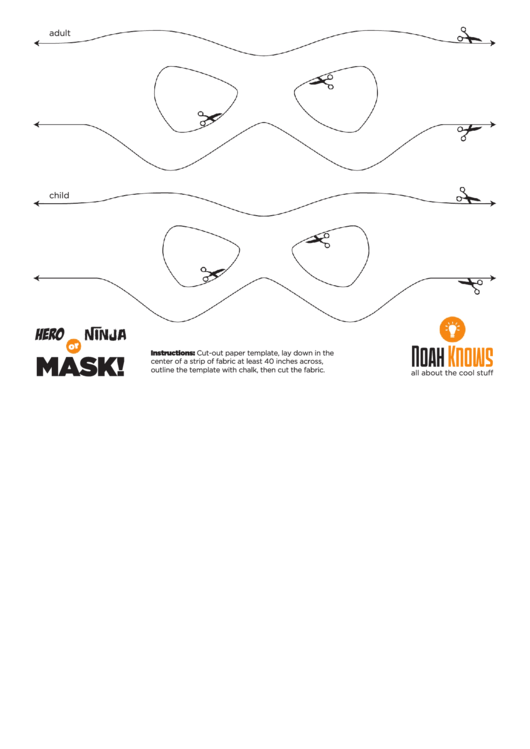 Ninja Mask Template Printable pdf