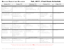 Final Exam Schedule - Fall 2017
