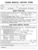 Canine Medical History Form