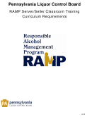 Ramp Server/seller Classroom Training Curriculum Requirements