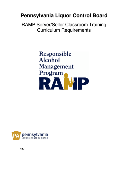 Ramp Server/seller Classroom Training Curriculum Requirements Printable pdf