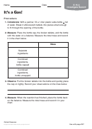 Chemistry Worksheet - It's A Gas