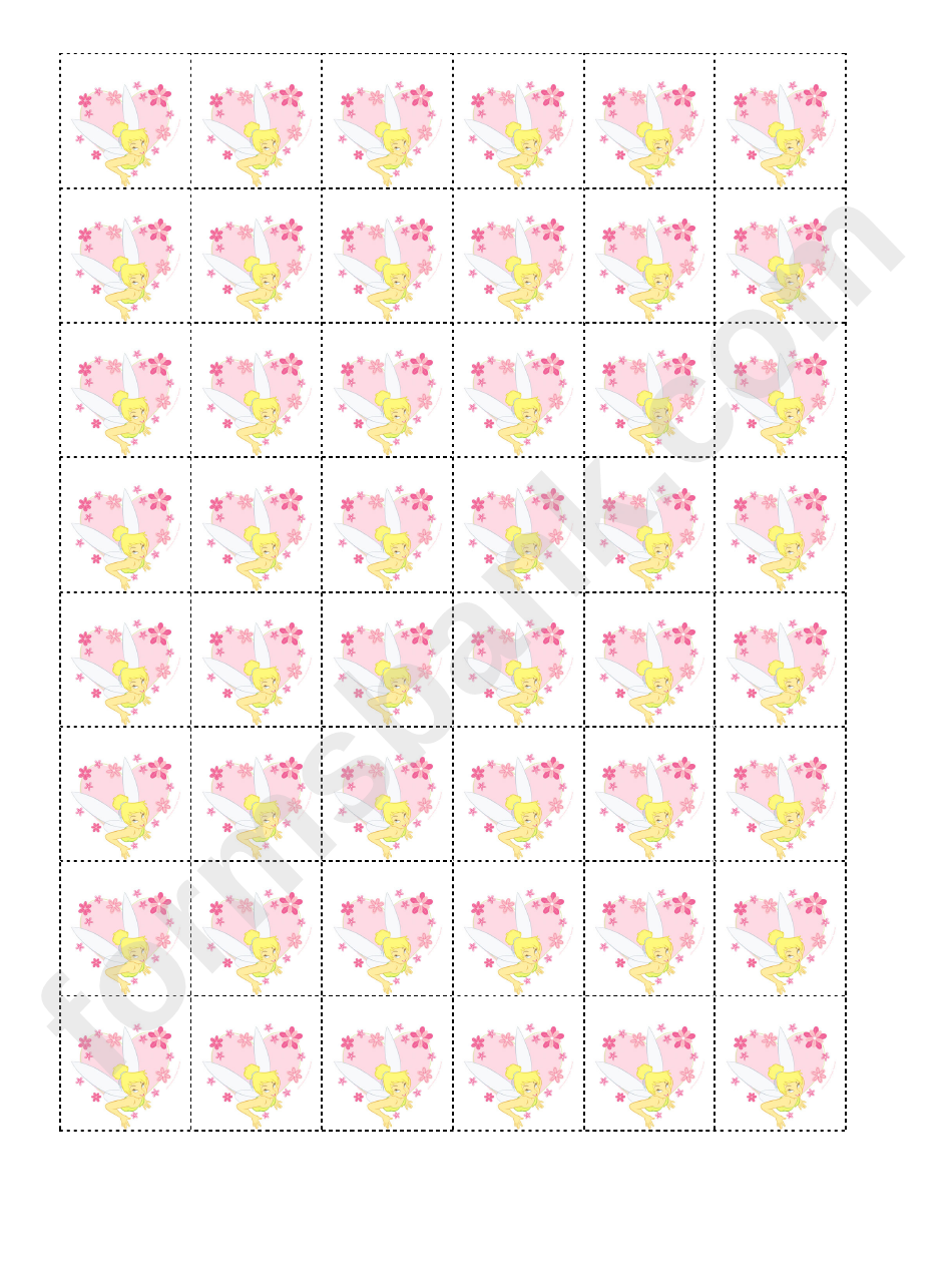 Tinkerbell Stickers Template