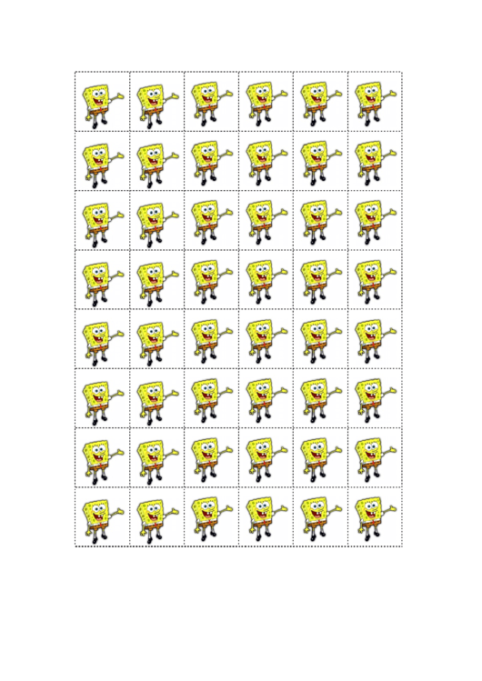 Spongebob Stickers Template Printable pdf