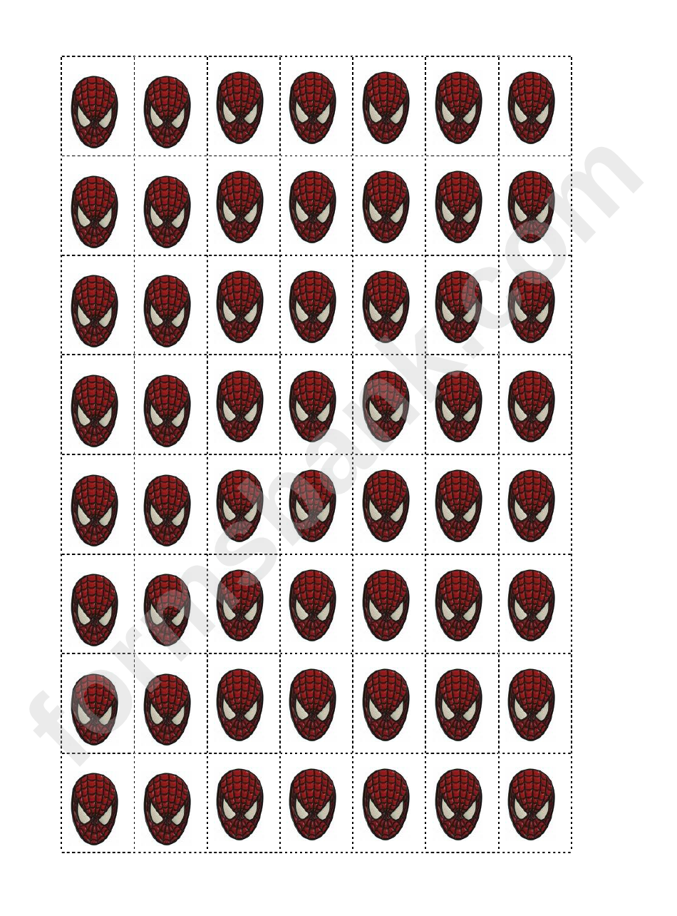 Spiderman Stickers Template
