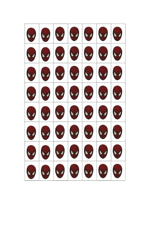 Spiderman Stickers Template Printable pdf