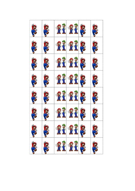 Mario Brothers Stickers Templates Printable pdf