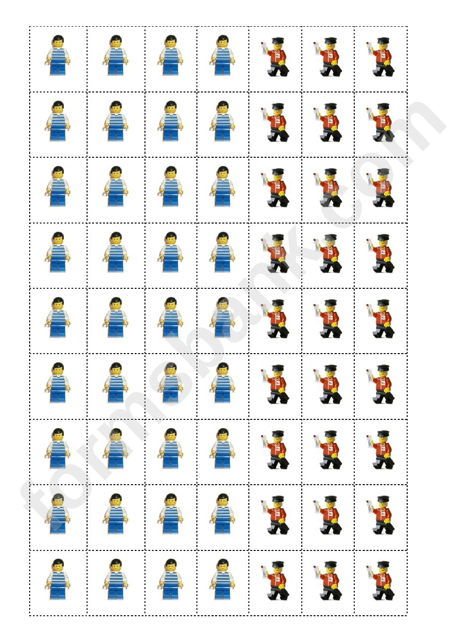 Plain Lego Stickers Templates