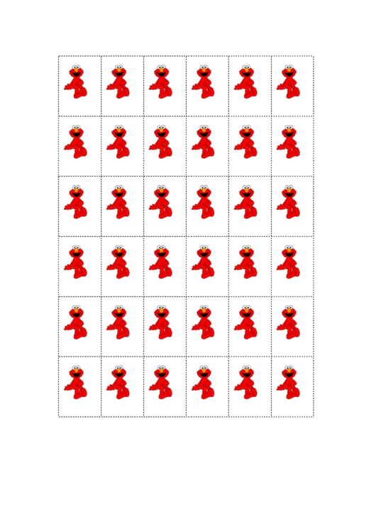 Elmo Sticker Template Printable pdf