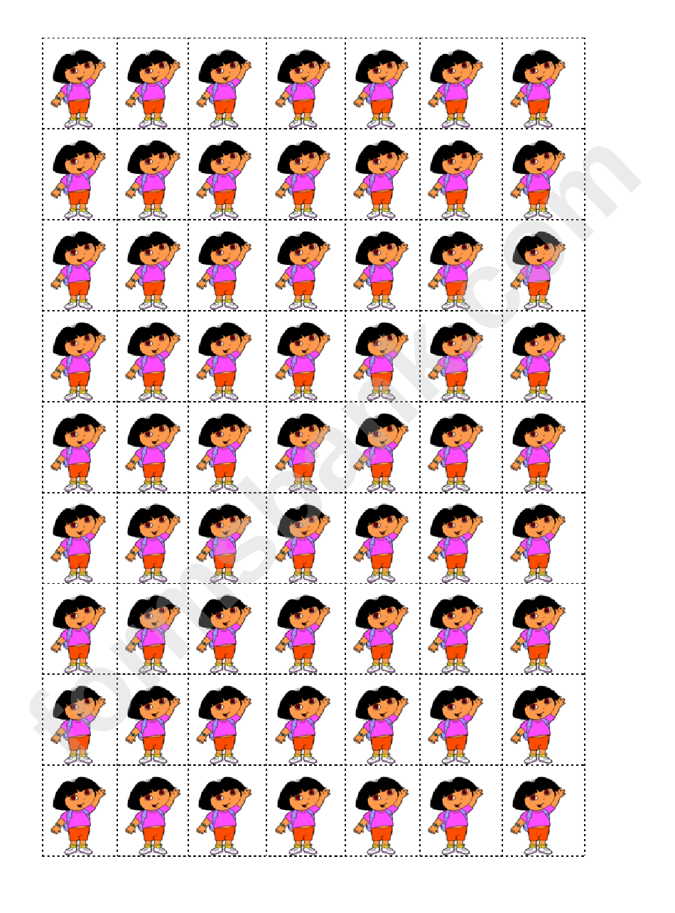 Dora Sticker Template