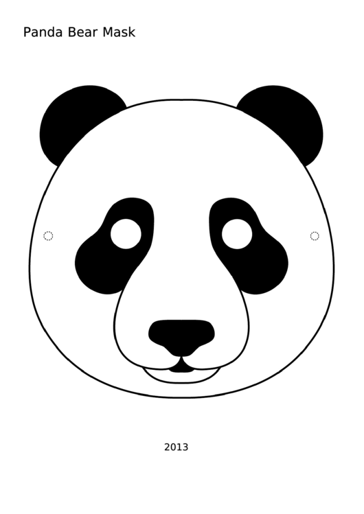 Panda Bear Mask Template
