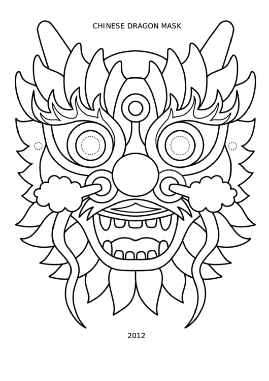 Chinese Dragon Mask Template Printable pdf