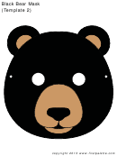 Black Bear Mask Template