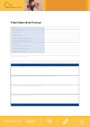 Film/video Brief Format Template Printable pdf