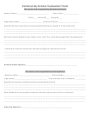 Community Service Evaluation Form