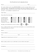 Pet Watch Service Evaluation Form