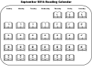 September 2016 Reading Calendar Template
