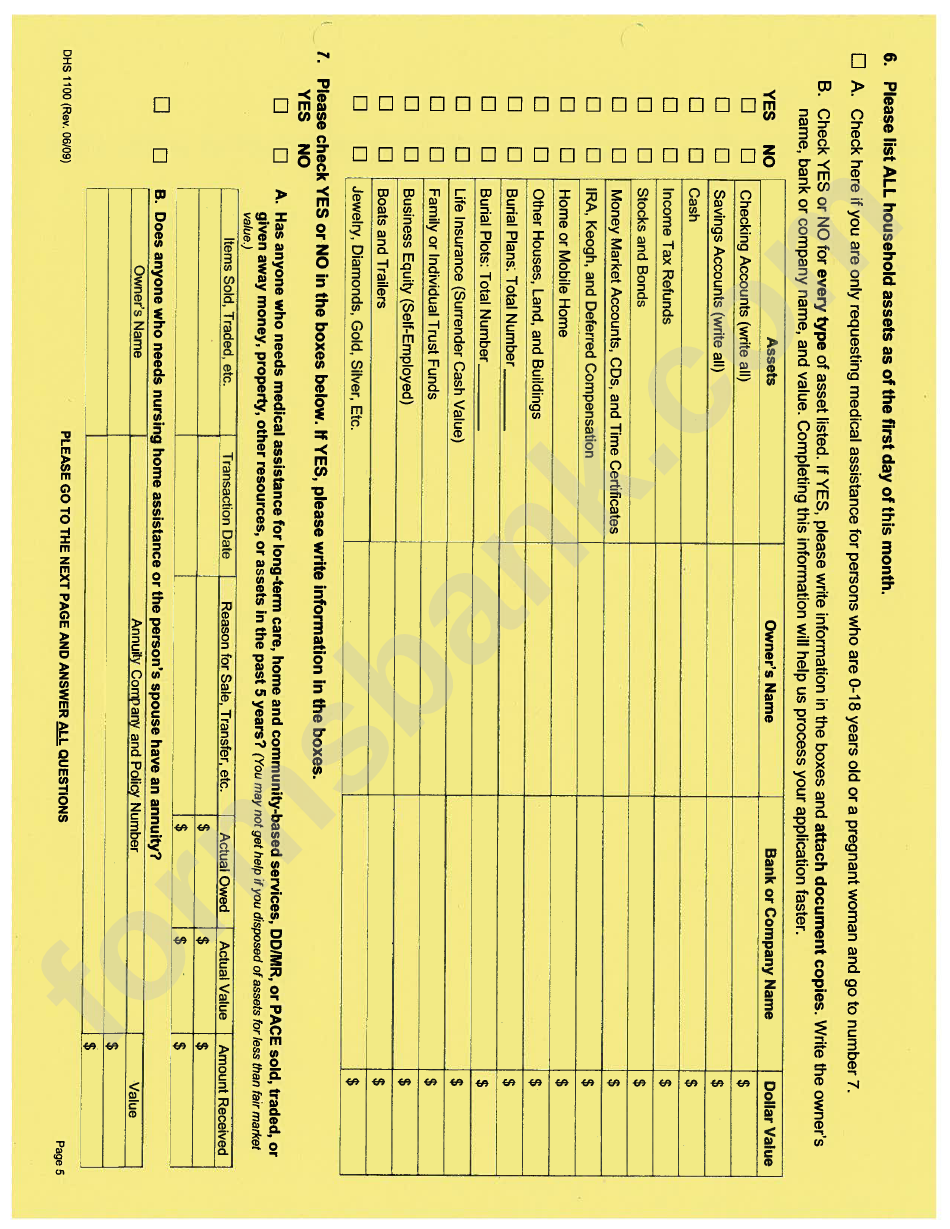 Form Dhs 1240 - Application For Financial And Snap Assistance - Hawaii Department Of Human Services