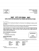City Of Ionia Employer's Withholding Tax Forms And Instructions - 2007