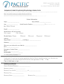 Outpatient Adult Psychiatry/psychology Intake Form