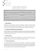 Leave Of Absence Application