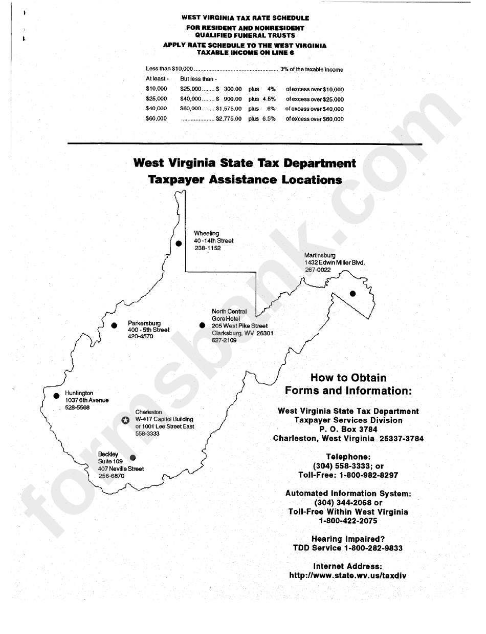 Form It-141 Schedule Nr - West Virginia Nonresident Qualified Funeral Trust