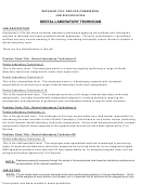 Sample Dental Laboratory Technician Job Description Template Printable pdf